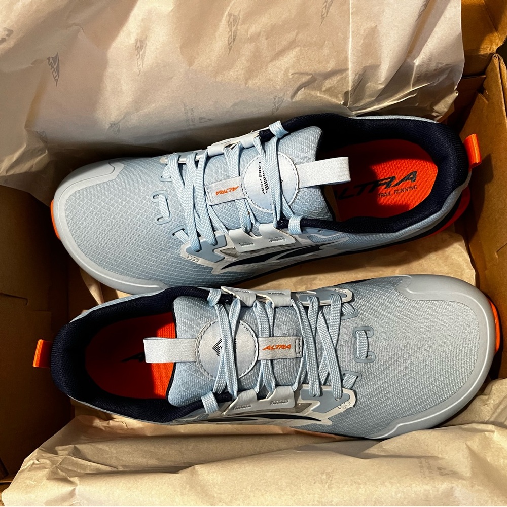 Womens Altra Lone Peak 7 orange/blue 9.5